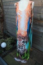 Jurk oranje/ blauw/ groen Magna mt 52/54 Maxi Vaste prijs AA, Kleding | Dames, Grote Maten, Blauw, Jurk, Ophalen of Verzenden