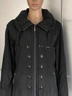 J579 Maat 36=S lange design jas winterjas parka trenchcoat, Zwart, Ophalen of Verzenden, Zo goed als nieuw, Maat 36 (S)