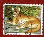 Fauna - Katachtigen - Rwanda - 1125 - de Serval - gebr, Ophalen of Verzenden, Gestempeld, Dier of Natuur