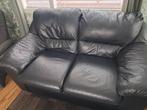 Bankstel 2 persoons leder, Ophalen, Gebruikt, 150 tot 200 cm, Tweepersoons