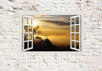 32 Raam Sunset Uitzicht Vlies Fotobehang 350x250 in 3 maten beschikbaar voor biedingen