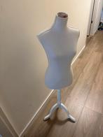 Witte decoratieve dames paspop op houten standaard –maat S/M, Ophalen, Gebruikt, Pop