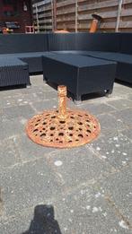 Brocante Gietijzeren parasol voet., Tuin en Terras, Ophalen, Gebruikt, Minder dan 1 meter, Parasolvoet