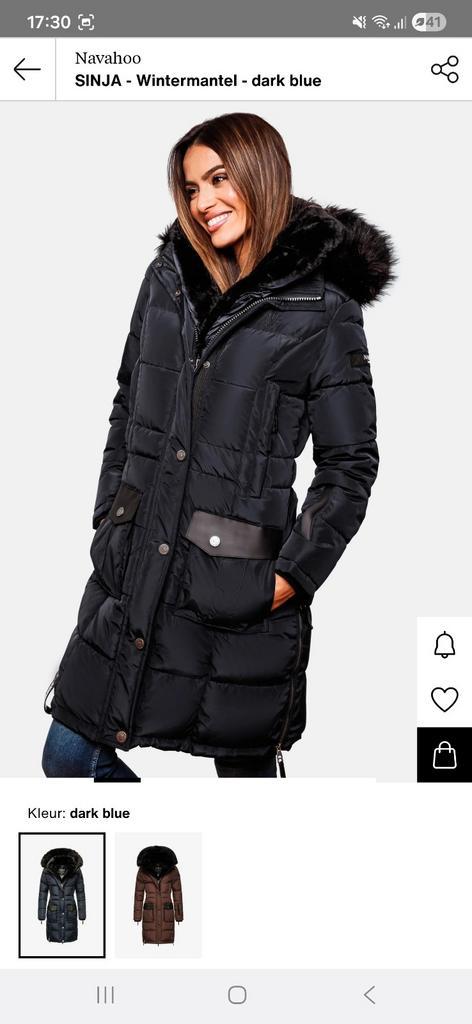 Navahoo Sinja dames winterjas lang zwart L, Kleding | Dames, Jassen | Winter, Zo goed als nieuw, Zwart, Ophalen of Verzenden