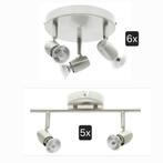 Set GAMMA Rimini spots (6x trio en 5x duo), Huis en Inrichting, Lampen | Spots, Ophalen, Metaal of Aluminium, Zo goed als nieuw