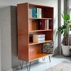 Vintage design boekenkast Formule Kempkes jr 60 | wandkast, Ophalen, Met plank(en), Teakhout, 100 tot 150 cm