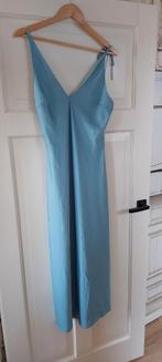 Prachtige jurk satijn Zara mt.40 L zeegroen, Maat 38/40 (M), Blauw, Zara, Ophalen of Verzenden
