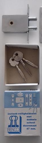 Insteek Veiligheids Penslot met dubbele schoot, Ophalen, Zo goed als nieuw, Overige materialen, Slot