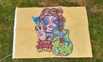 Straatversiering Flower Power/Woodstock: 14 mastvlaggen, Ophalen, Nieuw, Carnaval
