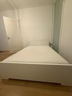 Ikea Askvol Bed 140 x 200, Ophalen, Wit, Tweepersoons, 140 cm