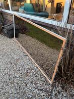 Spiegel in oude kastdeur met lijst - Tuindecoratie, Ophalen, Gebruikt, 200 cm of meer, Minder dan 100 cm