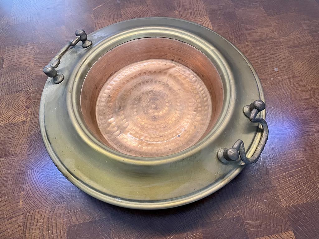 Koperen schaal Brassero, Antiek en Kunst, Antiek | Koper en Brons, Ophalen of Verzenden, Koper