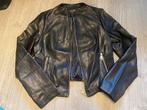 GIORGIA zwarte kunst leren leather biker jacket jas mt 40, Ophalen of Verzenden, Zo goed als nieuw, Maat 38/40 (M), Zwart