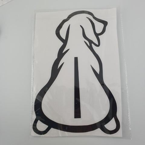 Sticker Happy Cartoon Hond kwispelende staart