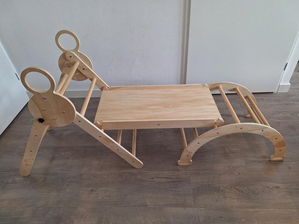 Houten klimrek met glijbaan, Kinderen en Baby's, Ophalen, Zo goed als nieuw