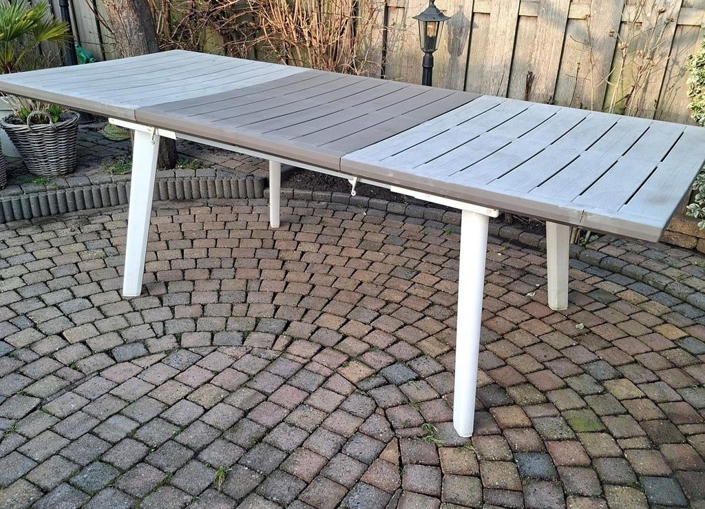 Tuintafel uitschuifbaar, Tuin en Terras, Tuintafels, Ophalen, Gebruikt, Rechthoekig, Kunststof