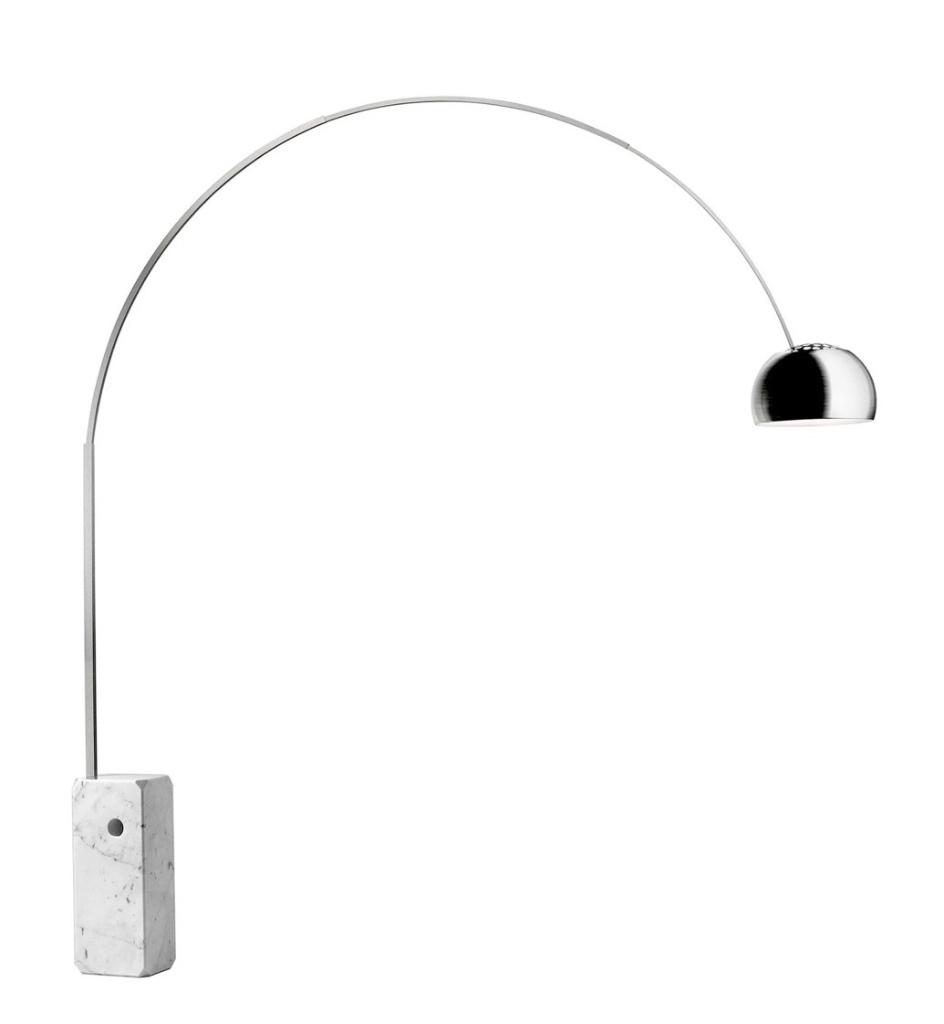 Staande vloerlamp met marmeren voet, Huis en Inrichting, Lampen | Vloerlampen, Gebruikt, 200 cm of meer, Metaal, Overige materialen