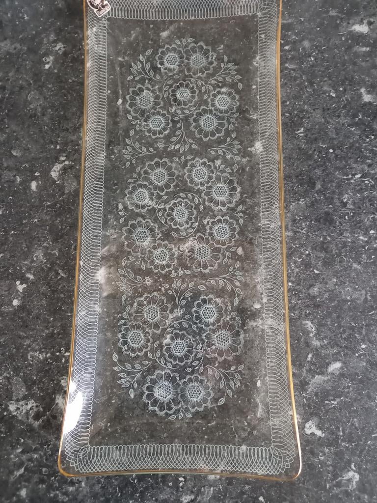 3 glazen koek-en gebakschalen, Ophalen of Verzenden, Rond, Glas