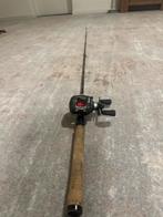 Abur garcia reel met rozemeier baitcast hengel, Ophalen, Zo goed als nieuw, Werphengel