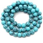streng Turquoise Howliet natuursteen kralen 6 mm, Ophalen, Nieuw, Kraal