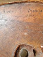 Antieke echt lederen hoedendoos met hoed - Roddy Parijs, Ophalen of Verzenden