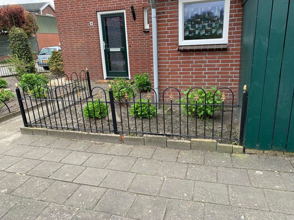 Sierhekwerk met palen., Tuin en Terras, Tuinhekken en Hekwerk, Ophalen, Zo goed als nieuw, IJzer, Sierhekwerk