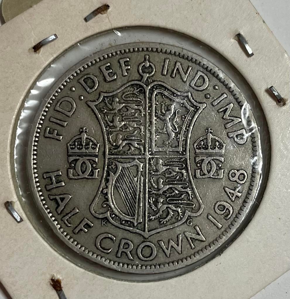 Half crown Engeland 1948, Ophalen of Verzenden, Overige landen