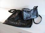 Claudio Ferrici : Lederen schouder tas / zwart, Sieraden, Tassen en Uiterlijk, Ophalen of Verzenden, Gebruikt, Zwart, Schoudertasje