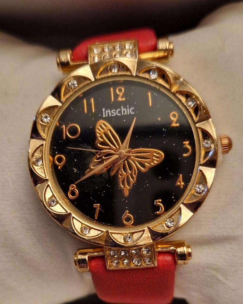 Diverse horloges met vlinder, Ophalen of Verzenden, Nieuw, Overige kleuren, Overige materialen