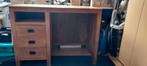 Degelijk houten bureau met lades, Ophalen of Verzenden, Gebruikt, Bureau