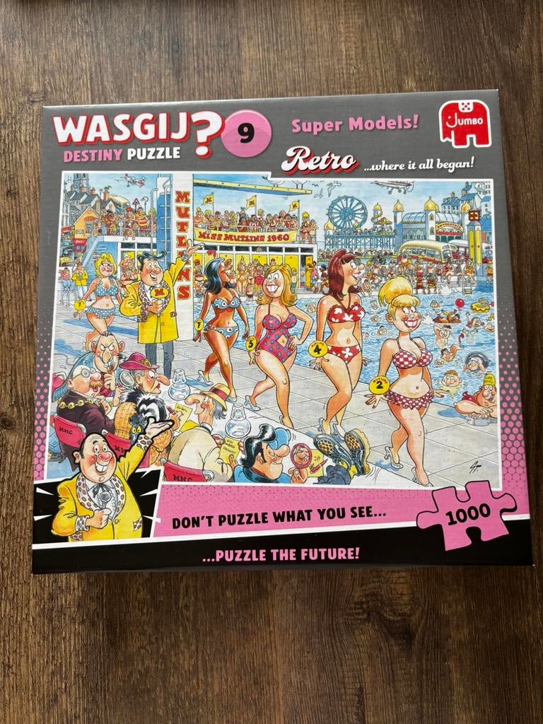 Wasgij Destiny puzzel Super Models 950 stukjes., Ophalen of Verzenden, 500 t/m 1500 stukjes, Zo goed als nieuw