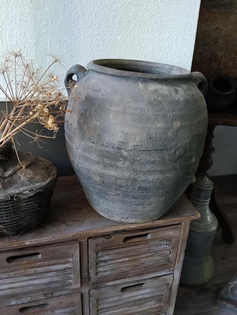 Aura Peeperkorn oorkruik, Ophalen, Grijs, Steen/keramiek, Landelijk