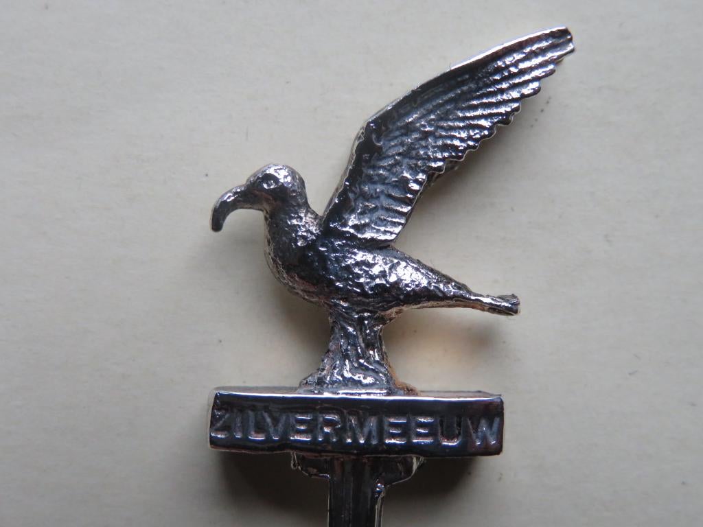Lepeltje Zilvermeeuw / meeuw / vogel 3D, Antiek en Kunst, Verzenden