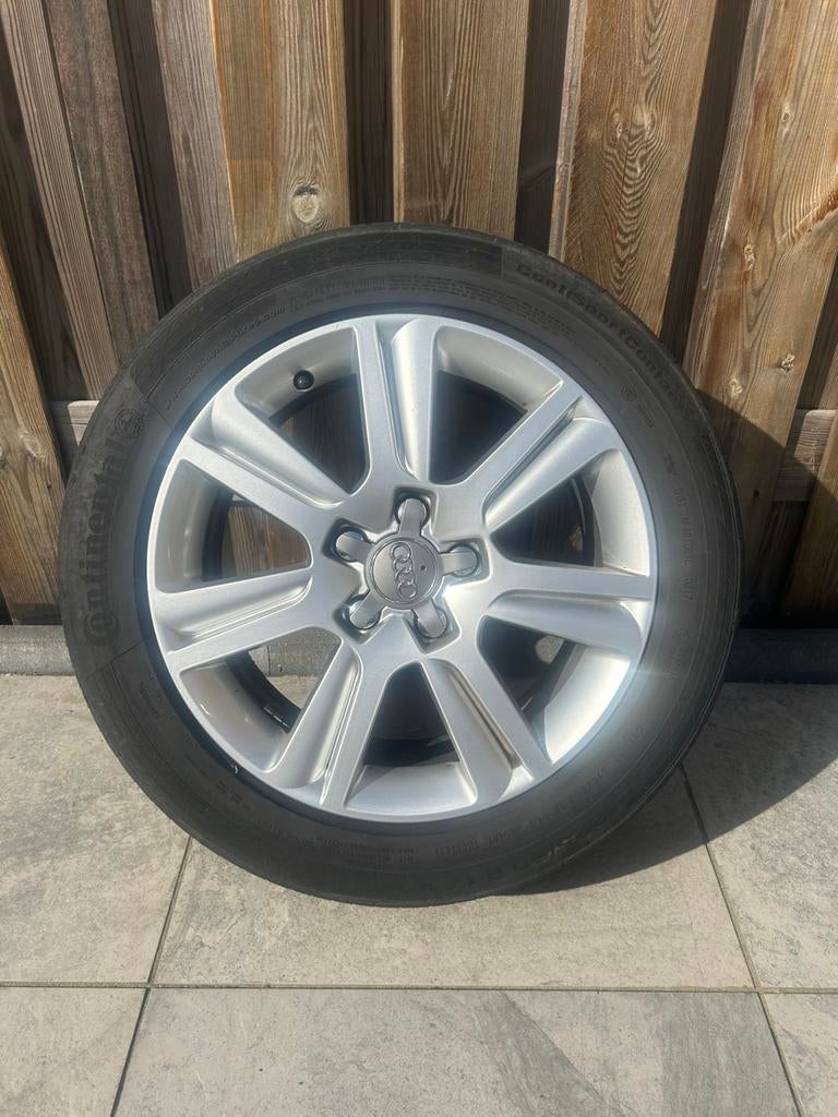 Audi A4 Avant velgen met banden, Ophalen, Gebruikt, Banden en Velgen, 17 inch