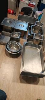 Diverse RVS Gastronorm bakken en schalen, Ophalen, Gebruikt, Transport en Opslag