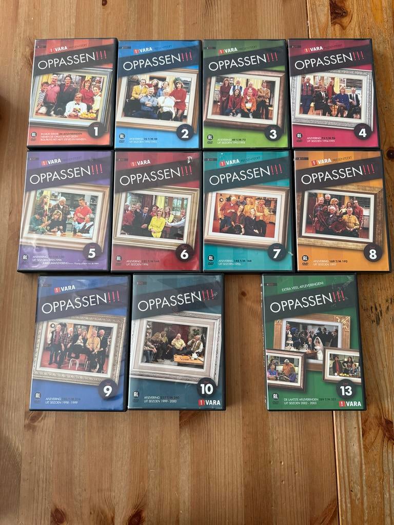 Oppassen DVD boxen deel 1 t/m 10 en deel 13, Cd's en Dvd's, Dvd's | Tv en Series, Gebruikt, Verzenden, Alle leeftijden, Boxset