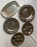 Diverse Franse vintage RVS schalen / inox serveerschalen, Ophalen, Overige materialen, Overige stijlen, Schaal of Schalen