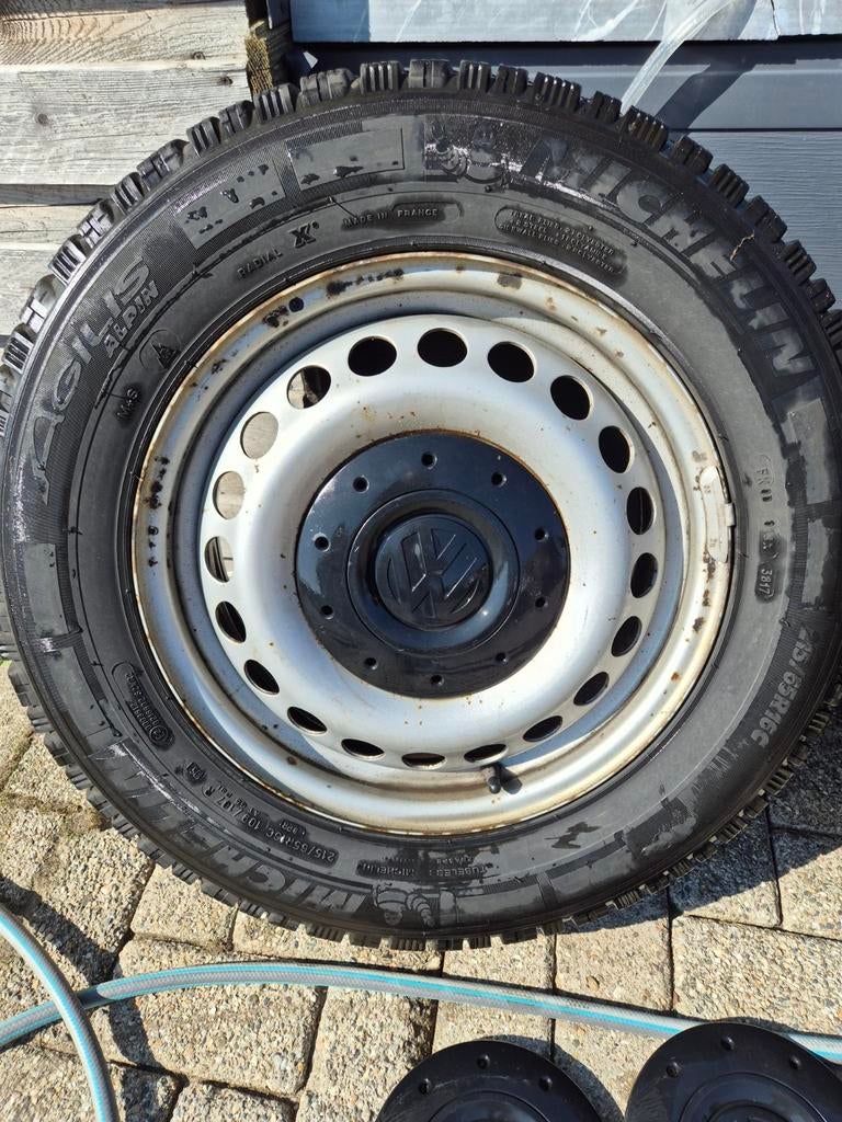 Set stalen velgen met winterbanden VW Transporter, Ophalen, Gebruikt, Volkswagen