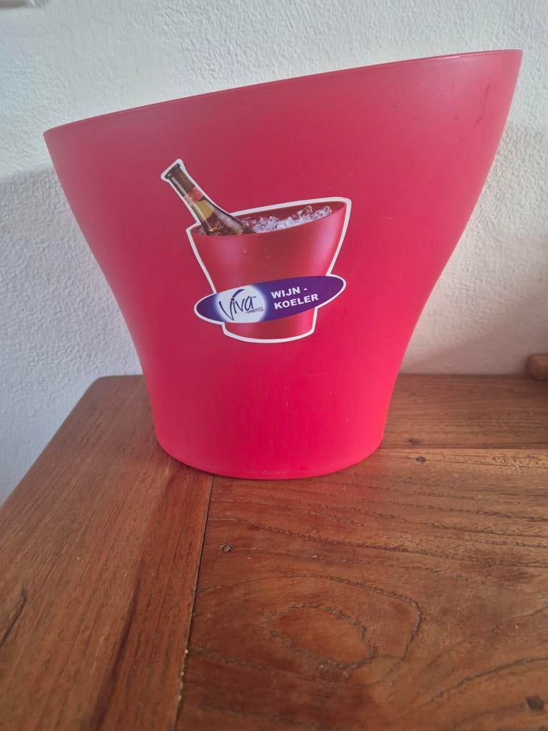 Rode Viva wijnkoeler / wijnemmer, Ophalen of Verzenden, Zo goed als nieuw, Kunststof