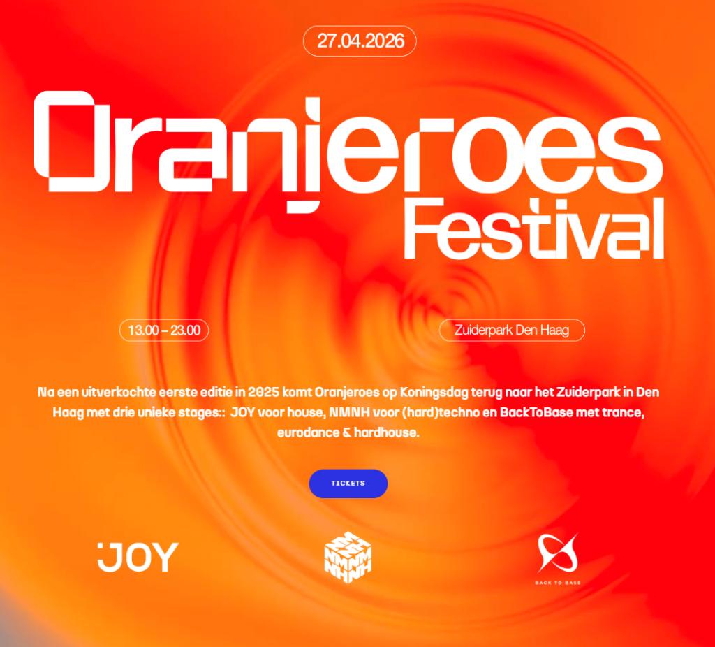 2x Oranjeroes tickets 27-04-2026 Zuiderpark, Twee personen