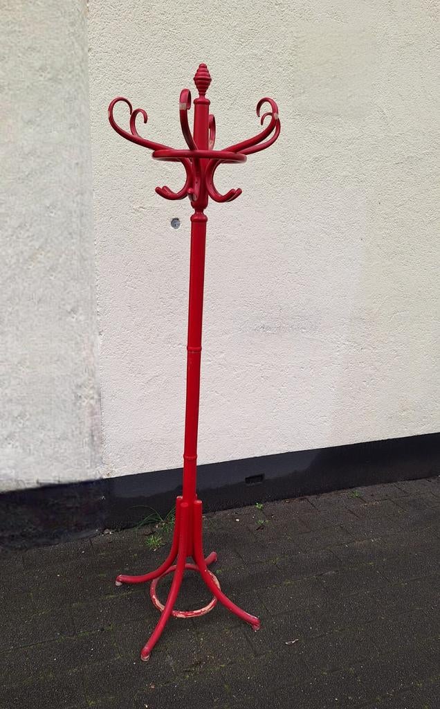 Vintage staande rode kapstok, Ophalen, Gebruikt, Staande kapstok, 150 tot 200 cm