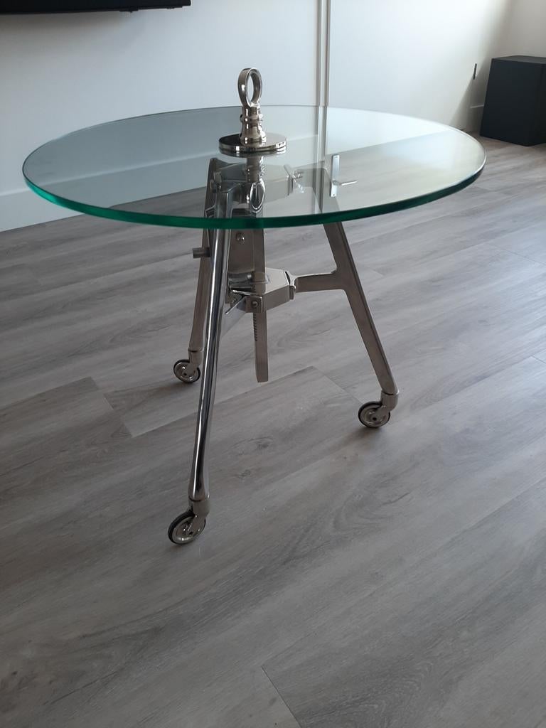 Riviera Maison Bricklane bijzettafel, Huis en Inrichting, Tafels | Bijzettafels, 45 tot 60 cm, Minder dan 55 cm, Rond, Ophalen of Verzenden