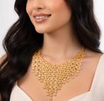 Gouden Ketting & Oorbellen Set - 22 Karaat, 60 gram, Ophalen, Zo goed als nieuw, Goud, Goud