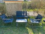 Leuke tuin / balkon set met bankje en stoelen, Ophalen, Zo goed als nieuw, Overige materialen, 4 zitplaatsen