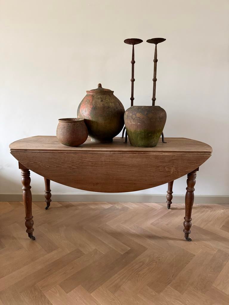 Antieke Franse Hangoor Tafel - Eikenhout, Ophalen