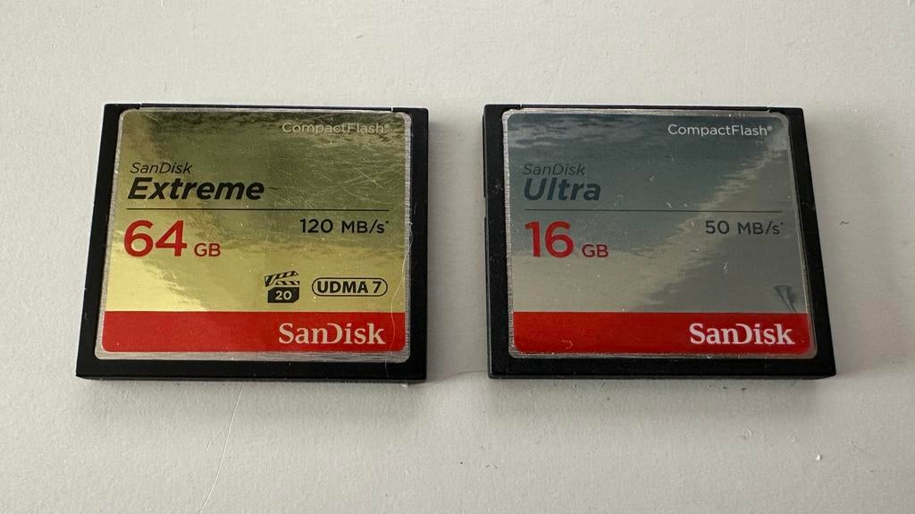 Sandisk Canpact Flash Ultra Extream 64 /16GB, Audio, Tv en Foto, Fotografie | Geheugenkaarten, Ophalen of Verzenden, Zo goed als nieuw