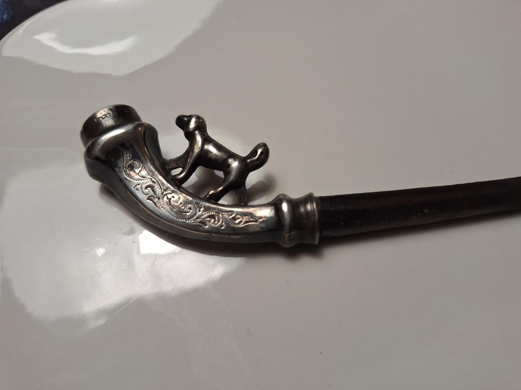 Antiek zilveren bruidegomspijpje, 19e eeuws, Antiek en Kunst, Ophalen of Verzenden