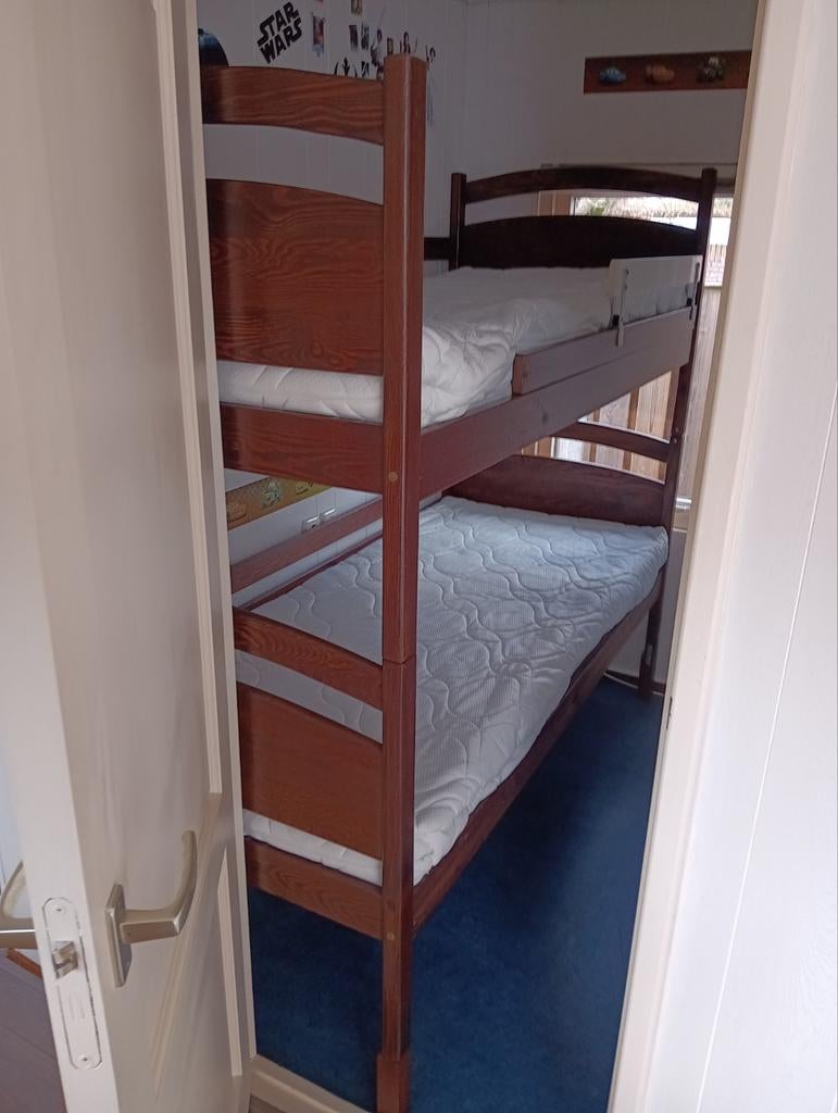 Stapelbed, Huis en Inrichting, Slaapkamer | Stapelbedden en Hoogslapers, Ophalen, 90 cm, 160 tot 180 cm, Tweepersoons