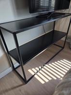 Sidetable zwart, Huis en Inrichting, Tafels | Sidetables, Ophalen, Zo goed als nieuw, 25 tot 50 cm, Rechthoekig