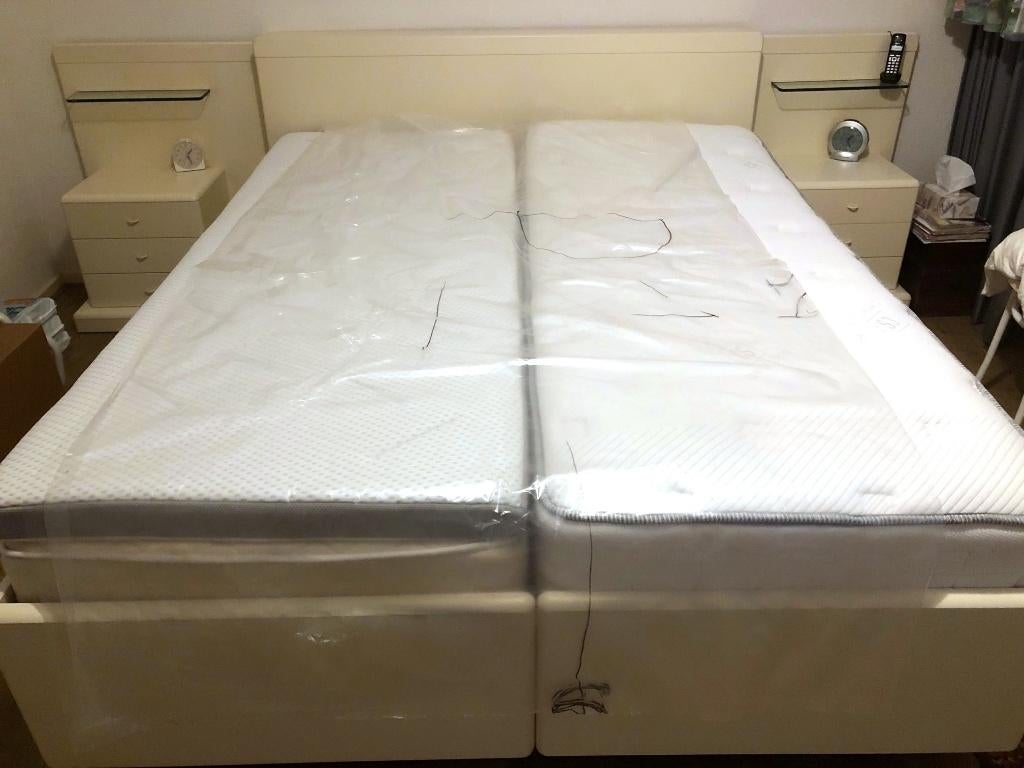 2 pers electrisch verstelbaar bed compleet, Huis en Inrichting, Slaapkamer | Bedden, Ophalen, 90 cm, Tweepersoons, Hout